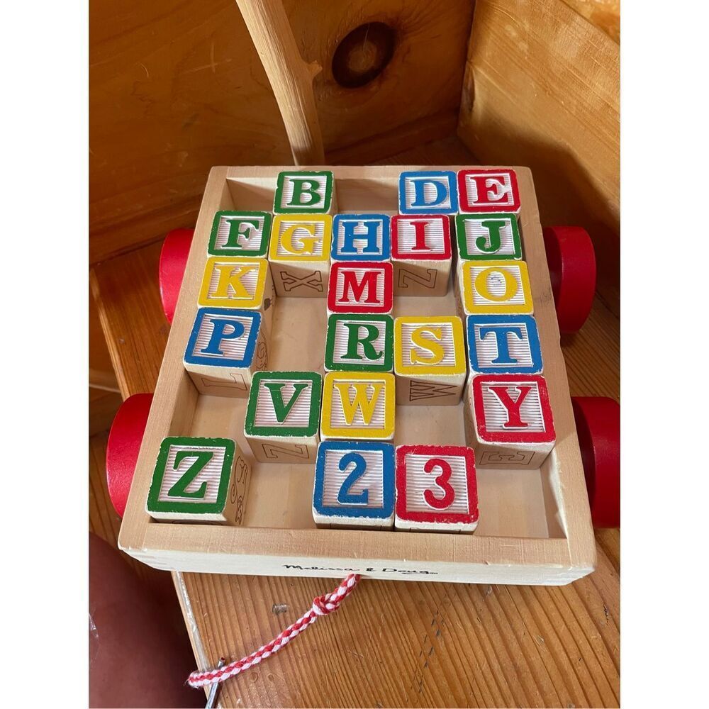 Melissa & Doug Wooden 123/ABC Blocks